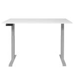 Bureau Unieux VI (in hoogte verstelbaar) - Mat wit - Breedte: 160 cm - Zilver