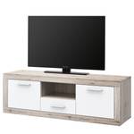 Tv-meubel Ballito wit/zandkleurige eikenhouten look - Zandeikenhouten look