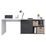 Bureau avec rangements Valley Blanc / Anthracite