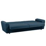 Schlafsofa Muleby (3-Sitzer) Flachgewebe - Webstoff Saba: Marineblau - Mit Schlaffunktion