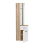 Compacte garderobe Lomas wit/Sonoma eikenhouten look