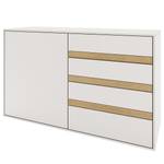 Buffet Calea II Plaqué bois - Blanc mat / Chêne