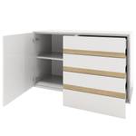 Buffet Calea II Plaqué bois - Blanc mat / Chêne