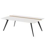 Table basse Calea II Plaqué bois - Blanc mat