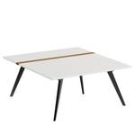 Table basse Calea I Plaqué bois - Blanc mat - Largeur : 85 cm