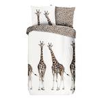 Bettwäsche Giraffe Baumwolle - Ecru - 140 x 200/220 cm + Kissen 70 x 60 cm