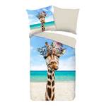 Bettwäsche Cool Giraffe Microfaser - Sand - 135 x 200 cm + Kissen 80 x 80 cm