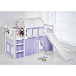 Lit mezzanine Jelle Stripes Lilas - 90 x 190cm - Avec toboggan