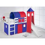 Hoogslaper Jelle Colours Blauw/rood - 90 x 190cm - Met glijbaan en toren