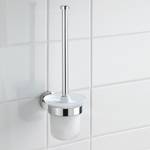 WC-Bürste Bosio I Milchglas / Edelstahl - Silber