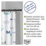 Barre de douche extensible Chingo Aluminium / Plastique ABS - Largeur : 110 - 185 cm - Noir