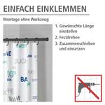 Barre de douche extensible Chingo Aluminium / Plastique ABS - Largeur : 110 - 185 cm - Noir