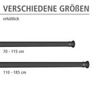 Uittrekbare douchegordijnstang Chingo aluminium/ABS-kunststof - breedte: 110-185 cm - Zwart