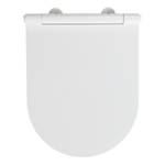 Premium wc-bril Nuoro roestvrij staal/polyester PVC - wit