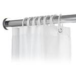 Uittrekbare douchegordijnstang Luz roestvrij staal/ABS kunststof - Chrome - Breedte: 110 cm