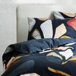 Parure de lit Nelia Coton - Noir - 135 x 200 cm + oreiller 80 x 80 cm
