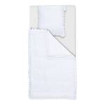 Parure de lit Amelie I Coton - Blanc - 155 x 220 cm + oreiller 80 x 80 cm
