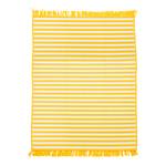 Outdoorteppich Streifen Mischgewebe - Gelb / Weiß - 120 x 180 cm