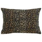 Kussensloop Leopard geweven stof - bruin/beige - 40 x 60 cm