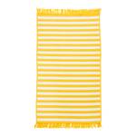 Tapis d’extérieur Rayures Tissu mélangé - Jaune / Blanc - 80 x 120 cm