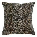 Kussensloop Leopard geweven stof - bruin/beige - 45 x 45 cm