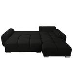 Ecksofa Alport Mircofaser - Microfaser Enza: Schwarz - Longchair beidseitig montierbar