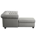 Ecksofa Dormir Webstoff Sogol: Rauchgrau - Breite: 208 cm - Ottomane davorstehend links