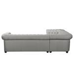 Ecksofa Denzel Webstoff Sogol: Rauchgrau - 265 x 208 cm - Ecke davorstehend links