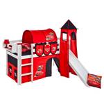 Lit mezzanine Jelle Disney Cars 90 x 200cm - Avec toboggan et tour - Avec échelle