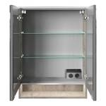 Armoire de toilette B.Style Avec éclairage intégré - Chêne gris - Largeur : 60 cm