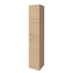 Hoge kast B.Style Lichte eikenhouten look - Scharnieren rechts