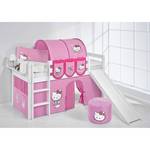 Hochbett Jelle Hello Kitty Rosa - 90 x 190cm - Mit Rutsche