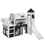 Hochbett Jelle Star Wars Schwarz - 90 x 190cm - Mit Rutsche & Turm