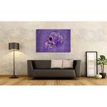 Bild Purple Death Leinen / Massivholz Fichte - Lila