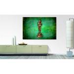 Canvas God With Bowl Tela / Legno massello di abete - Verde / Oro