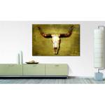 Canvas Buffalo Bull Tela / Legno massello di abete - Marrone / Verde