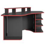 Bureau d’angle Crosswoods I Anthracite / Rouge