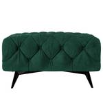 Gestoffeerde hocker Laviva I fluweel - Velours Ravi: Antiek groen - Breedte: 80 cm