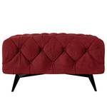 Gestoffeerde hocker Laviva I fluweel - Velours Ravi: Bordeaux - Breedte: 80 cm