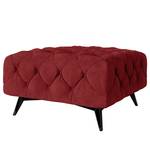 Gestoffeerde hocker Laviva I fluweel - Velours Ravi: Bordeaux - Breedte: 80 cm