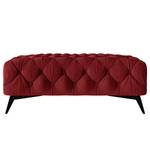 Gestoffeerde hocker Laviva I fluweel - Velours Ravi: Bordeaux - Breedte: 120 cm