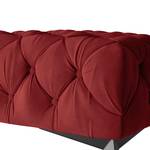 Gestoffeerde hocker Laviva I fluweel - Velours Ravi: Bordeaux - Breedte: 120 cm