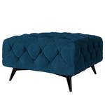 Gestoffeerde hocker Laviva I fluweel - Velours Ravi: Marineblauw - Breedte: 80 cm