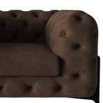 Fauteuil Laviva II Microfibre - Microfibre Priya: Marron foncé