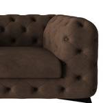 Canapé Laviva I (2 places) Microfibre - Microfibre Priya: Marron foncé