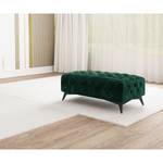 Gestoffeerde hocker Laviva I fluweel - Velours Ravi: Antiek groen - Breedte: 120 cm