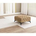 Gestoffeerde hocker Laviva I microvezel - Microvezel Priya: Beige - Breedte: 80 cm