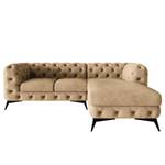 Ecksofa Laviva I Microfaser - Microfaser Priya: Beige - Breite: 261 cm - Ottomane davorstehend rechts