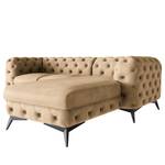 Ecksofa Laviva I Microfaser - Microfaser Priya: Beige - Breite: 261 cm - Ottomane davorstehend rechts