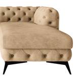 Ecksofa Laviva I Microfaser - Microfaser Priya: Beige - Breite: 261 cm - Ottomane davorstehend rechts